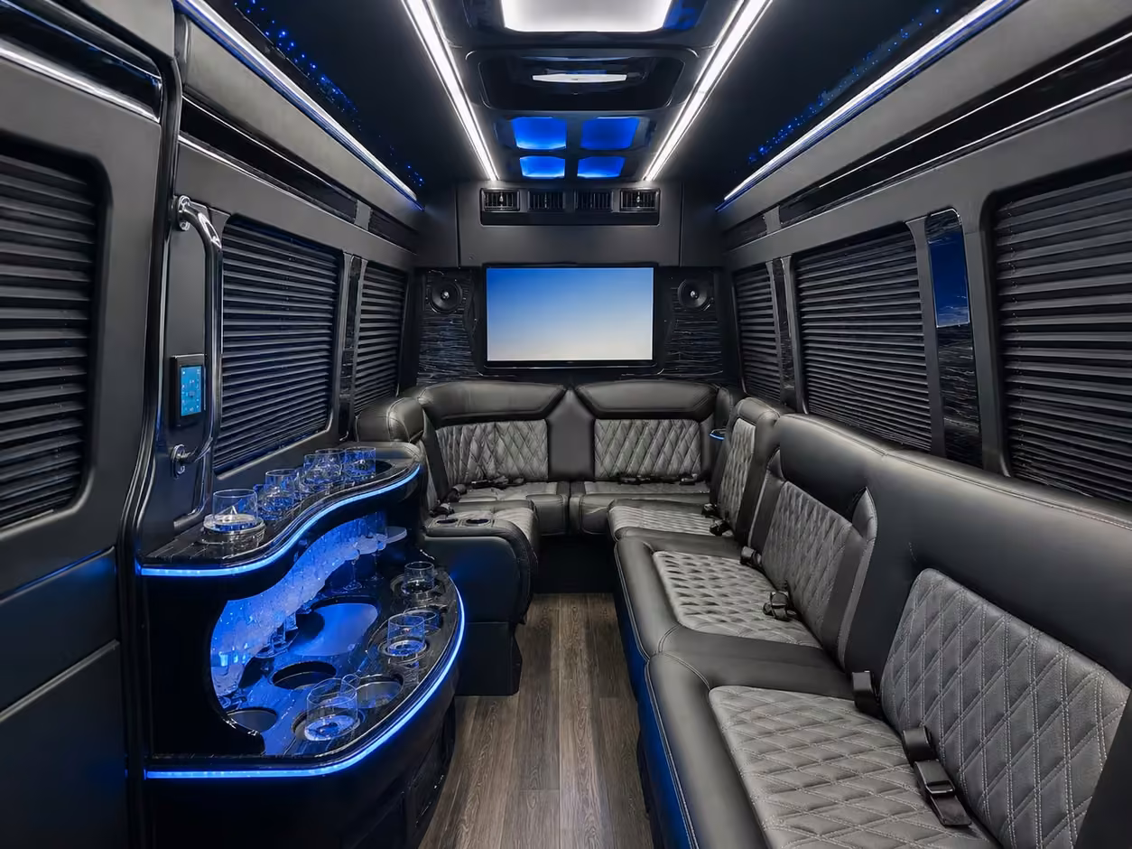 14 passenger sprinter limousine interior