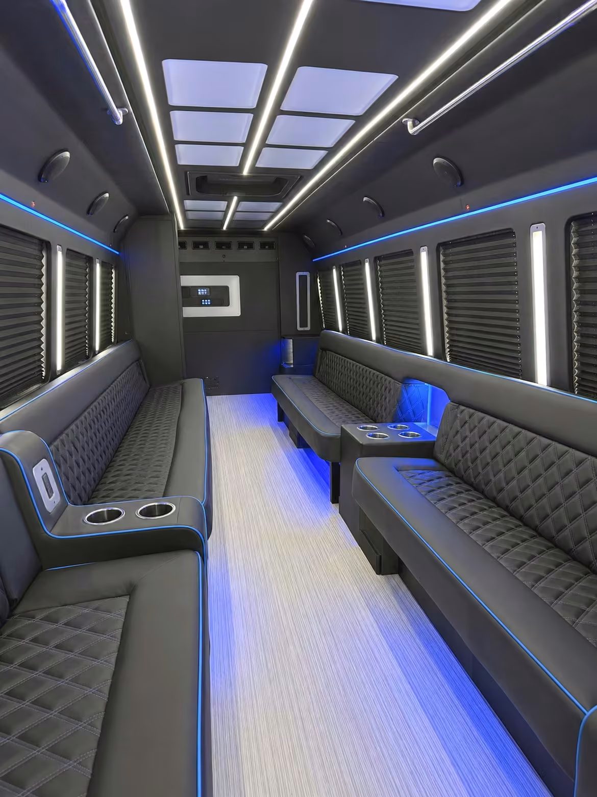 15 passenger party bus interior