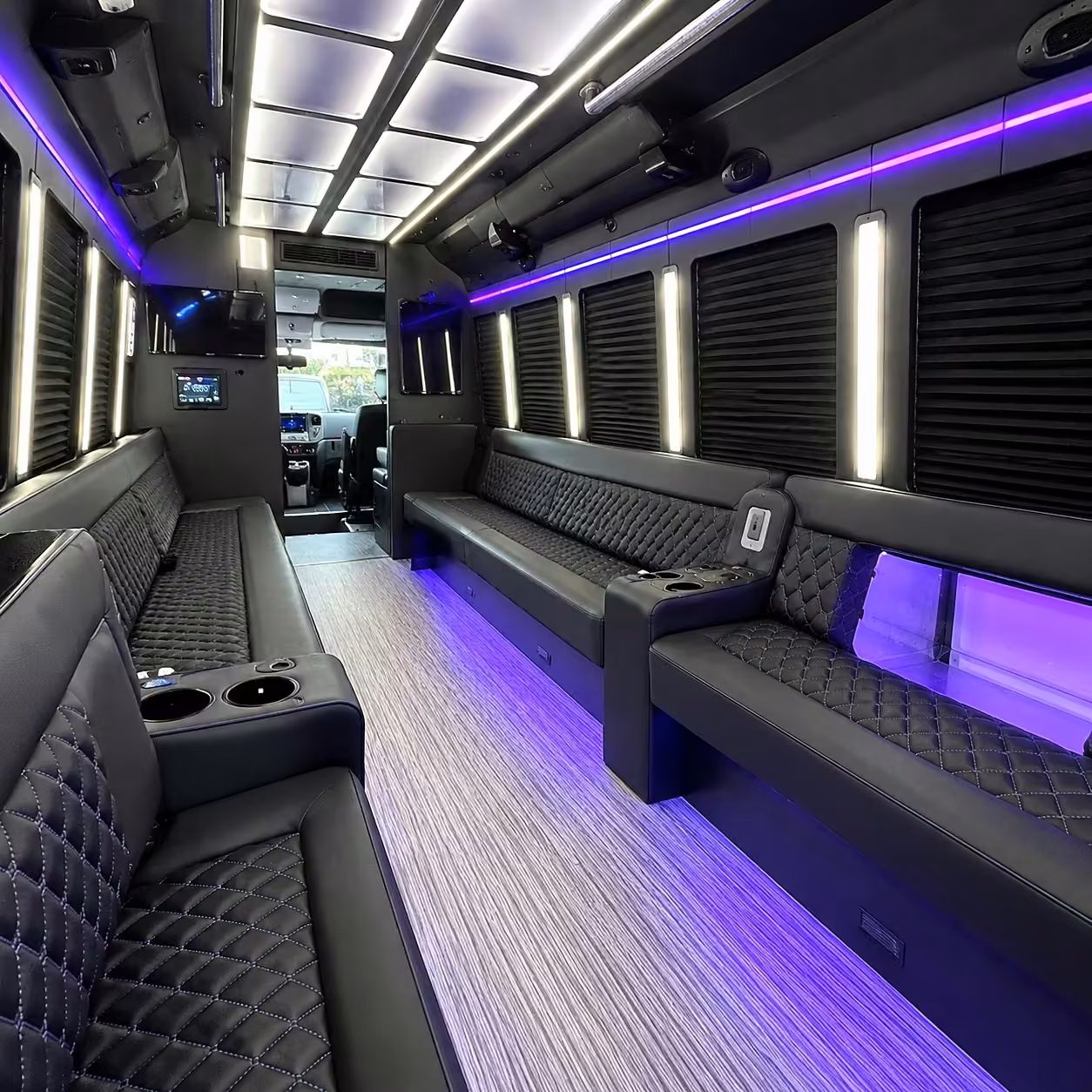 30 passenger party bus interior