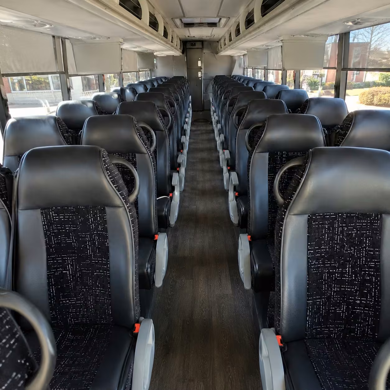40 56 passenger charter bus inside